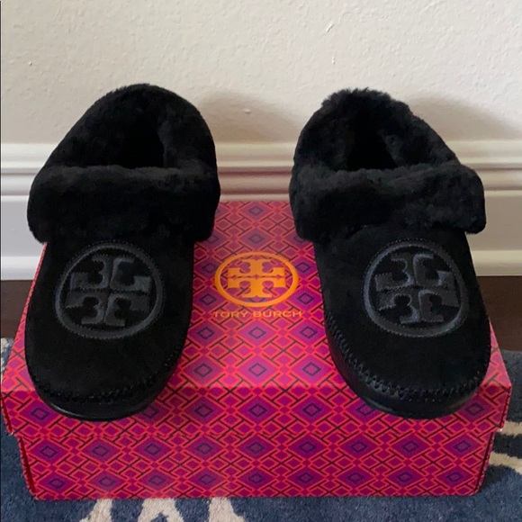 Tory Burch | Shoes | Nib Auth Tory Burch Black Coley 2 Slippers | Poshmark